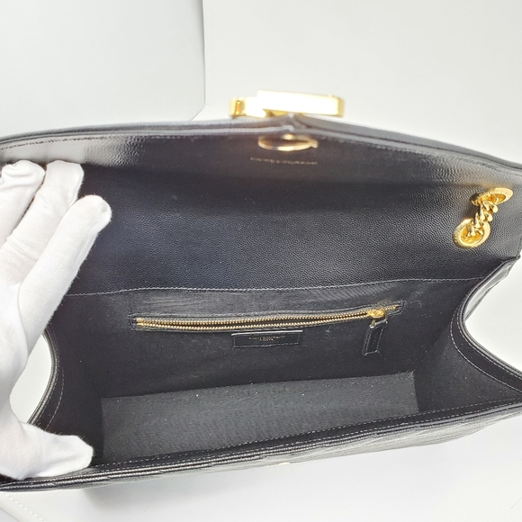 100% Auth YSL Large Envelope Shoulder Bag - Picture 11 of 16